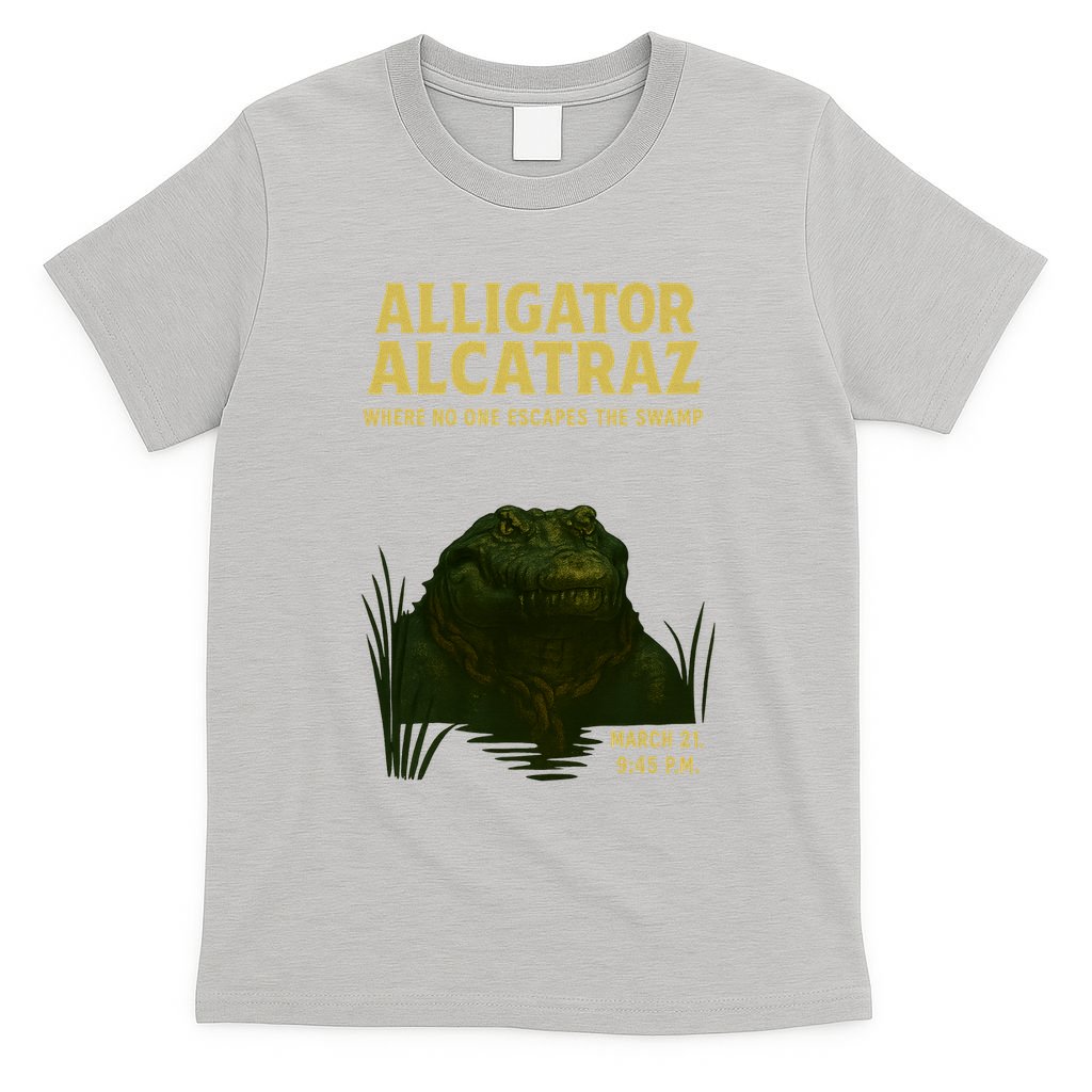 Alligator Alcatraz In Action T-Shirt