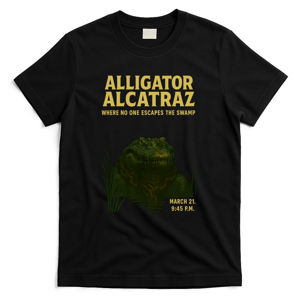 Alligator Alcatraz In Action T-Shirt