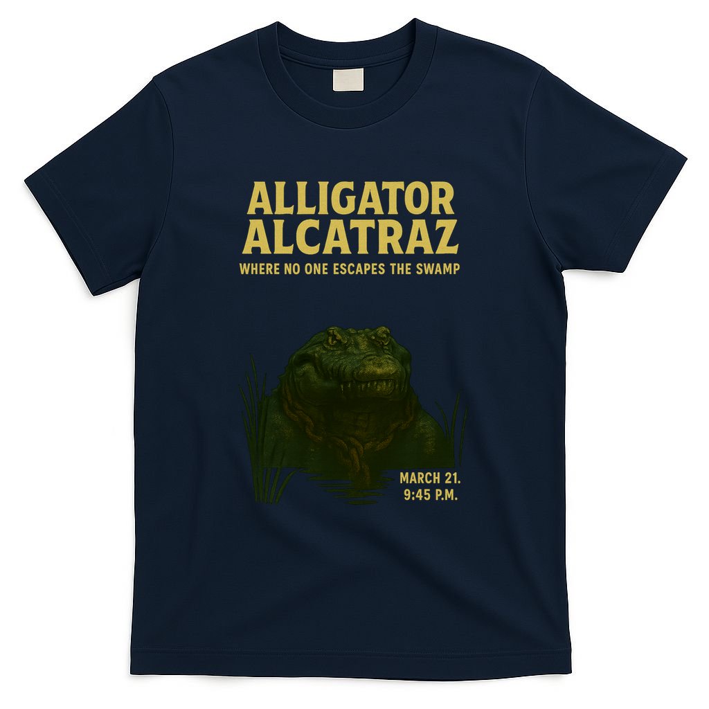 Alligator Alcatraz In Action T-Shirt