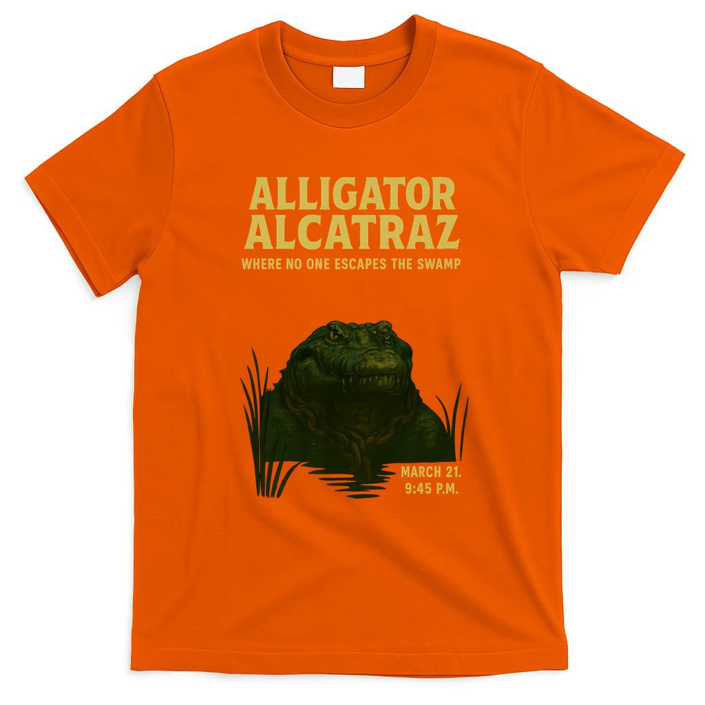 Alligator Alcatraz In Action T-Shirt