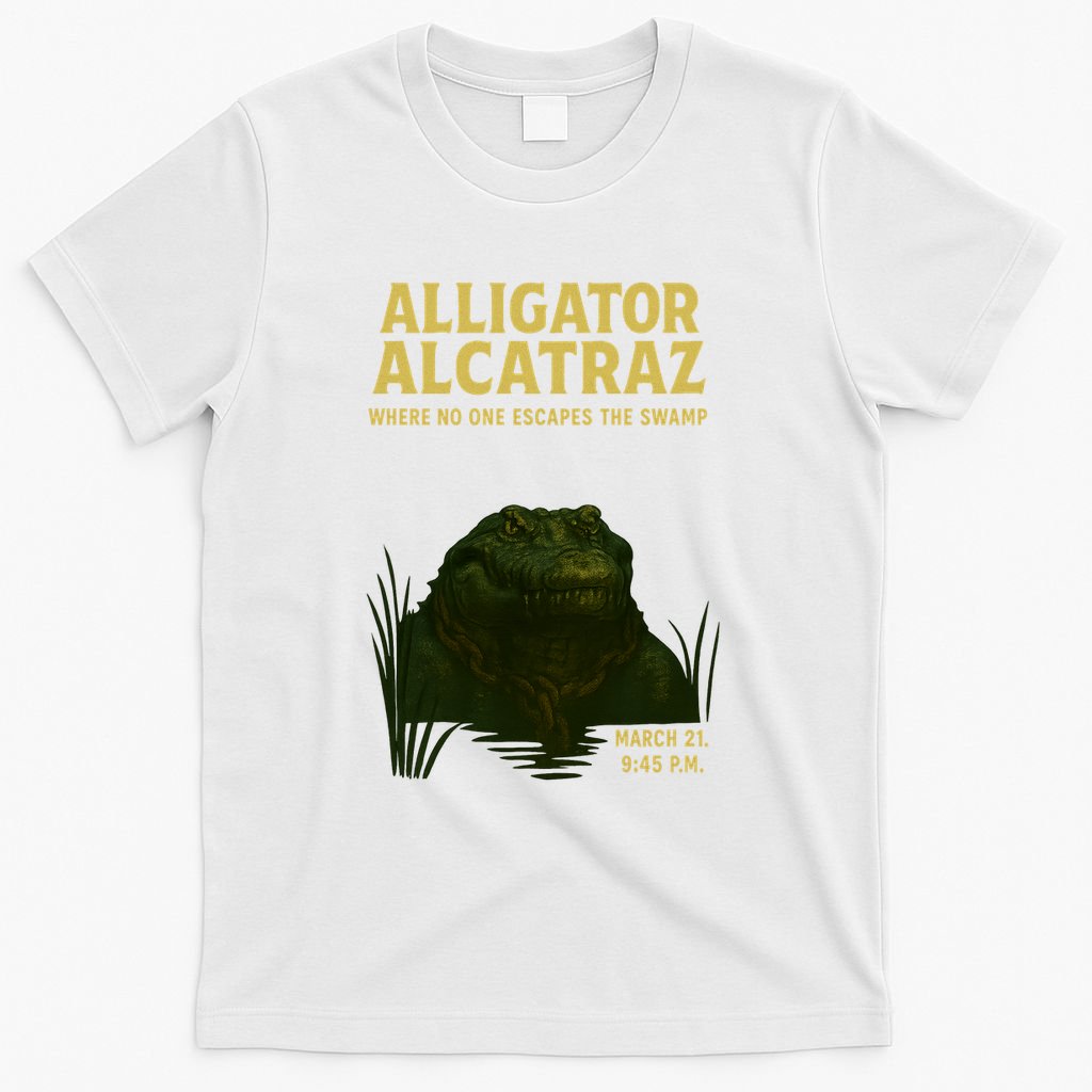 Alligator Alcatraz In Action T-Shirt