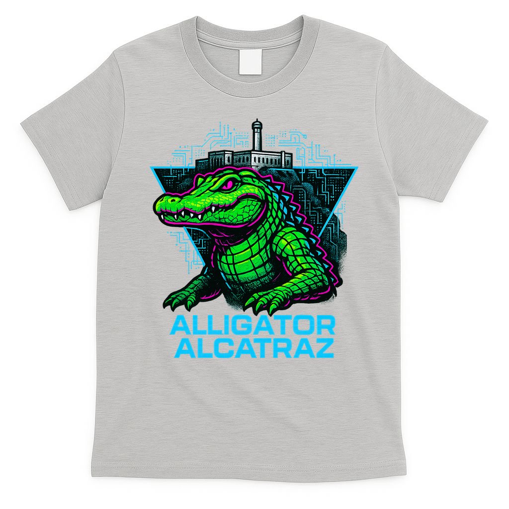 Alligator Alcatraz Neon Cityscape T-Shirt