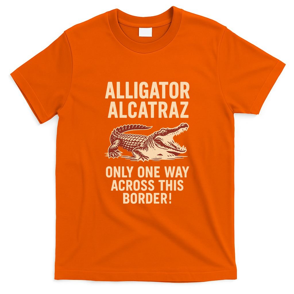 Alligator Alcatraz One Way Across This Border T-Shirt