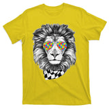 Autism Awareness Puzzle Sunglasses Lion T-Shirt