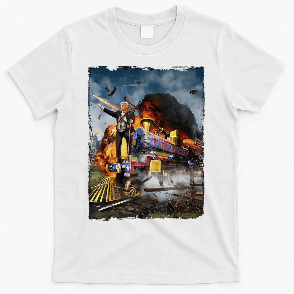 All Aboard The Trump Train Graphic Art T-Shirt