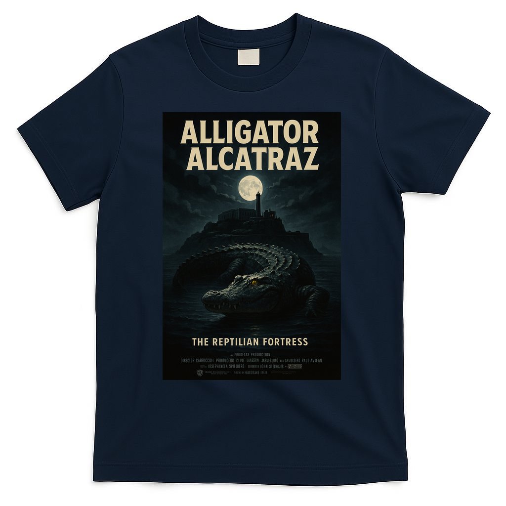 Alligator Alcatraz The Reptilian Fortress Movie Poster T-Shirt