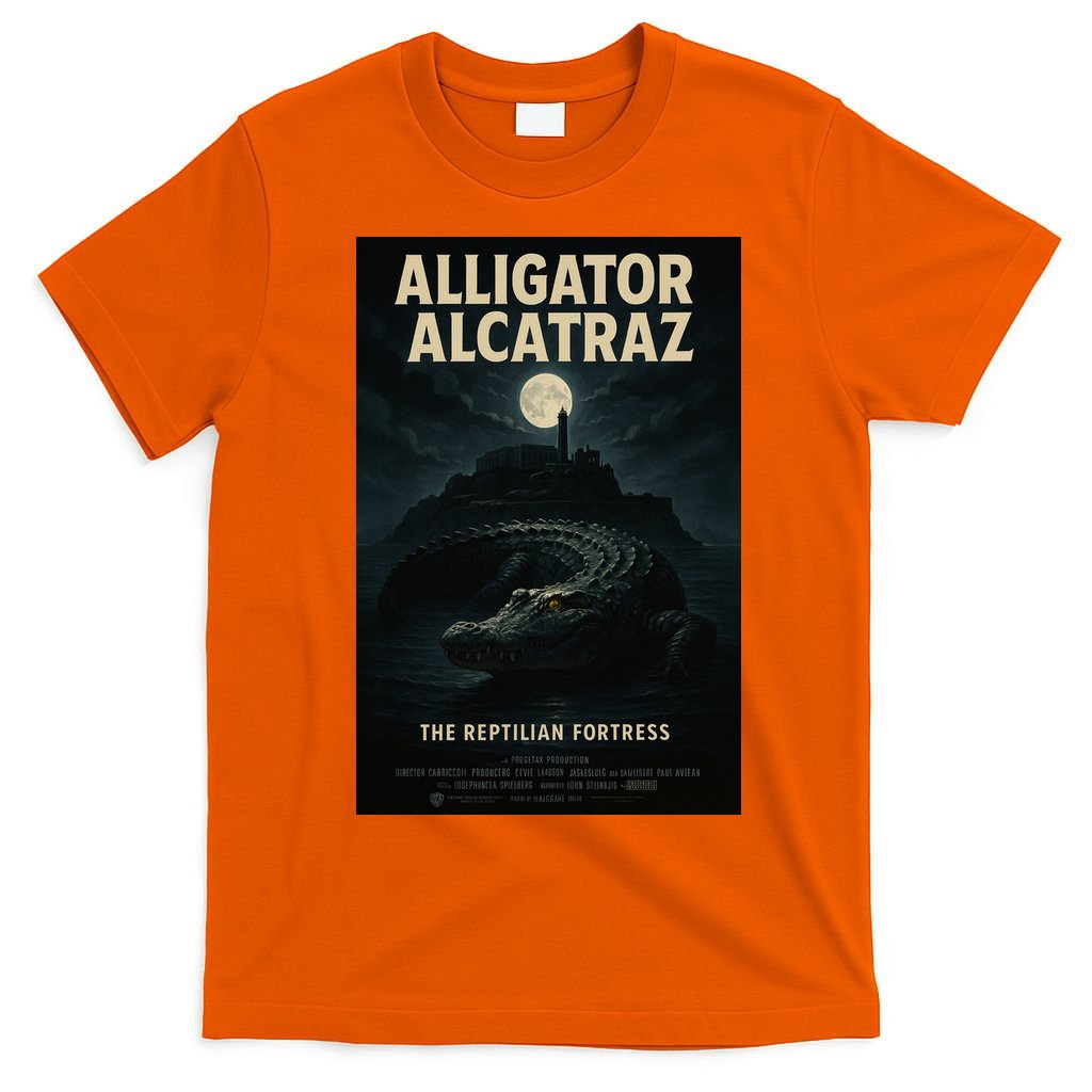 Alligator Alcatraz The Reptilian Fortress Movie Poster T-Shirt