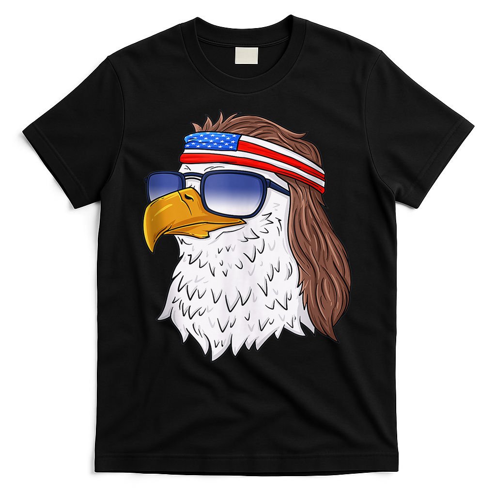 American Bald Eagle Mullet 4th Of July Funny USA Patriotic T-Shirt
