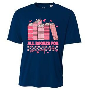 All Booked For Valentines Day Teachers Book Lovers Librarian Cooling Performance Crew T-Shirt