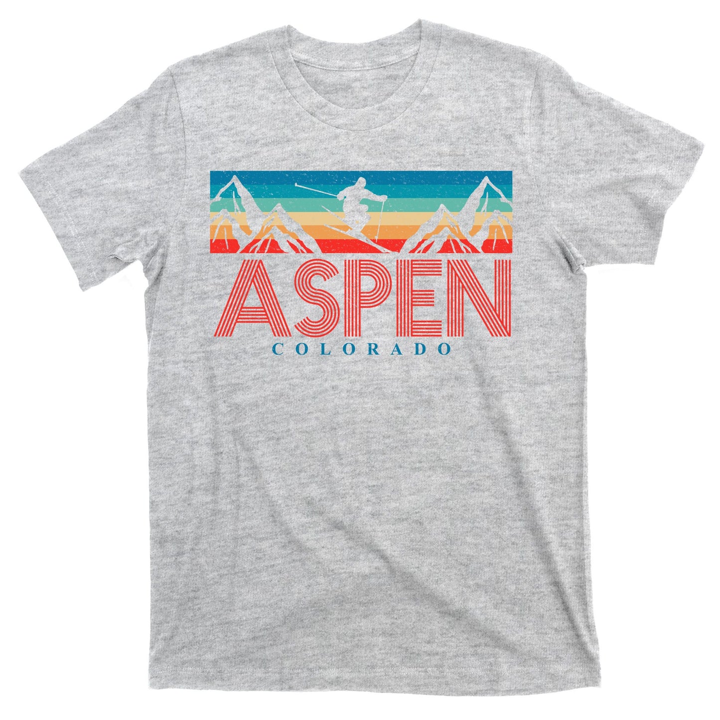 Aspen Colorado Ski Sunset Mountain T-Shirt