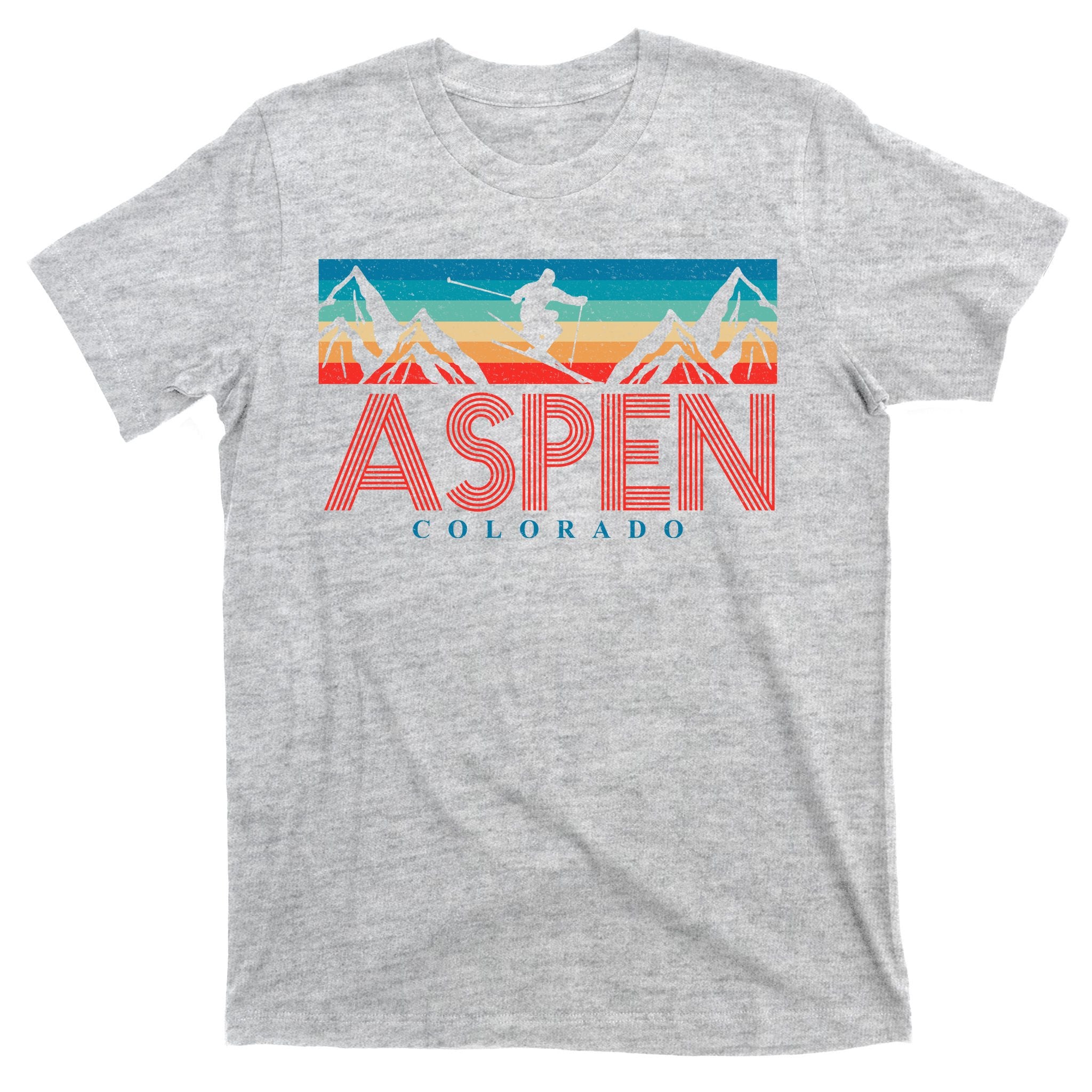 Aspen Colorado Ski Sunset Mountain T-Shirt