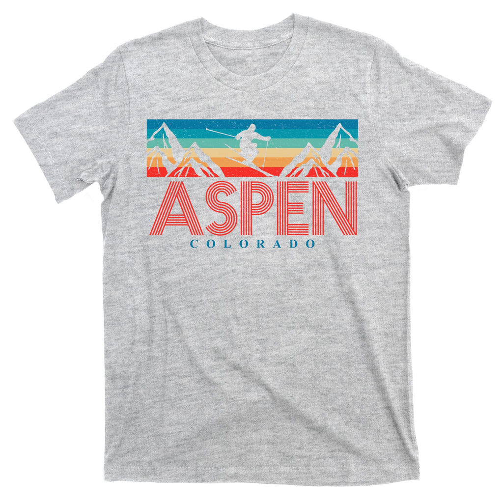 Aspen Colorado Ski Sunset Mountain T-Shirt