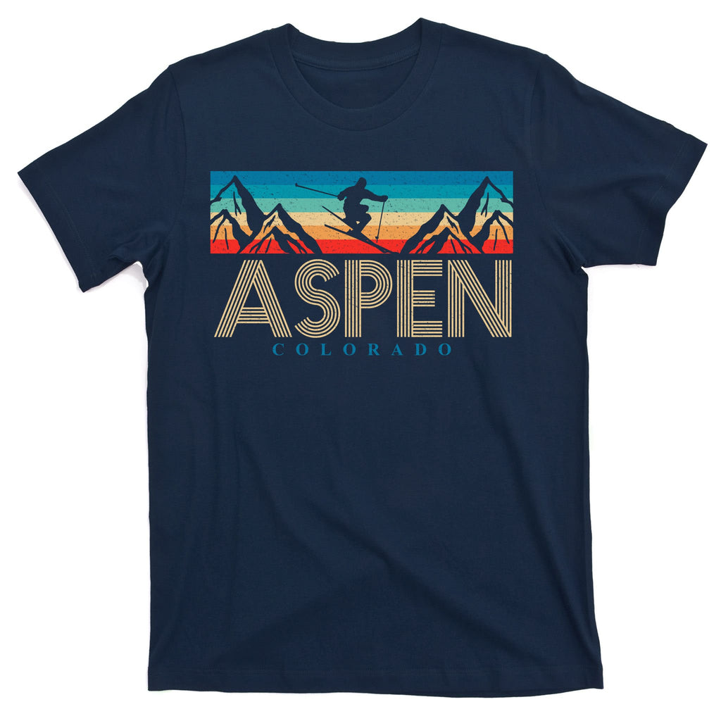 Aspen Colorado Ski Sunset Mountain T-Shirt