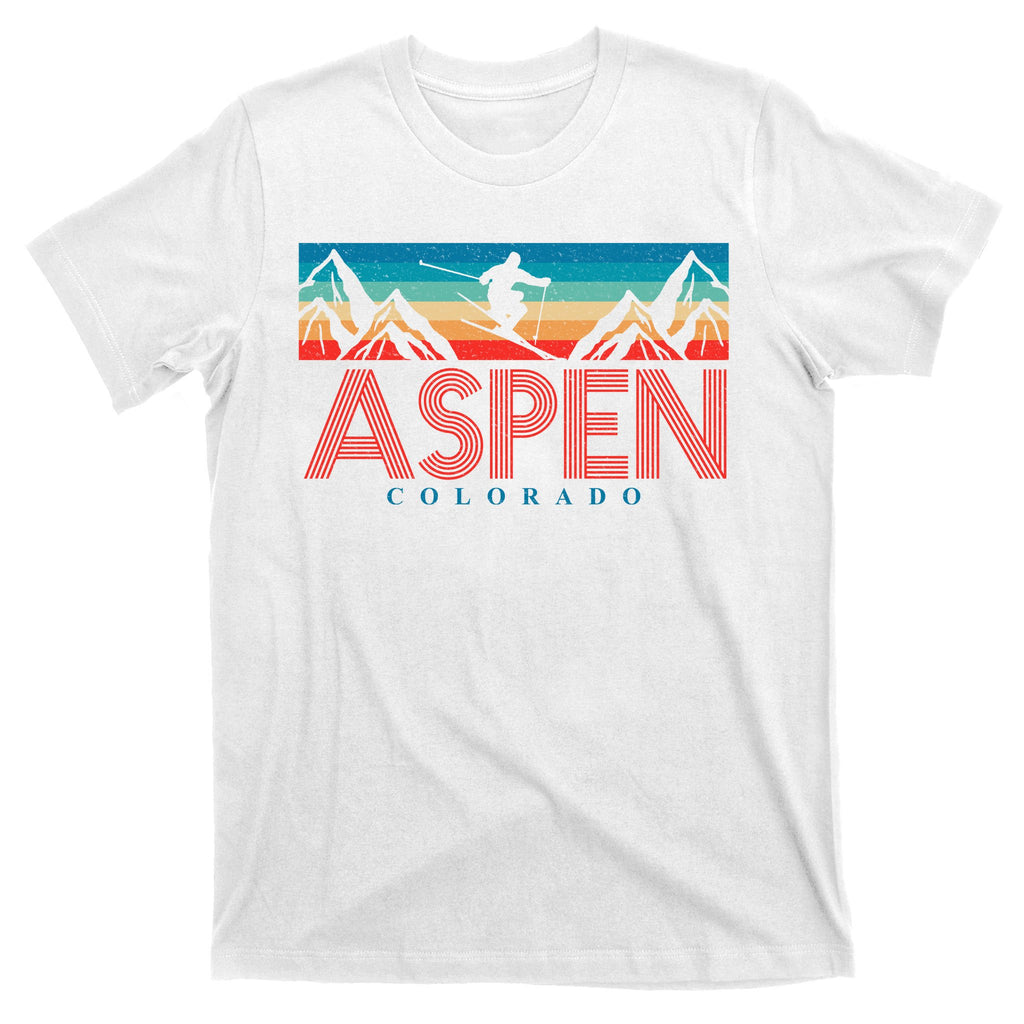 Aspen Colorado Ski Sunset Mountain T-Shirt