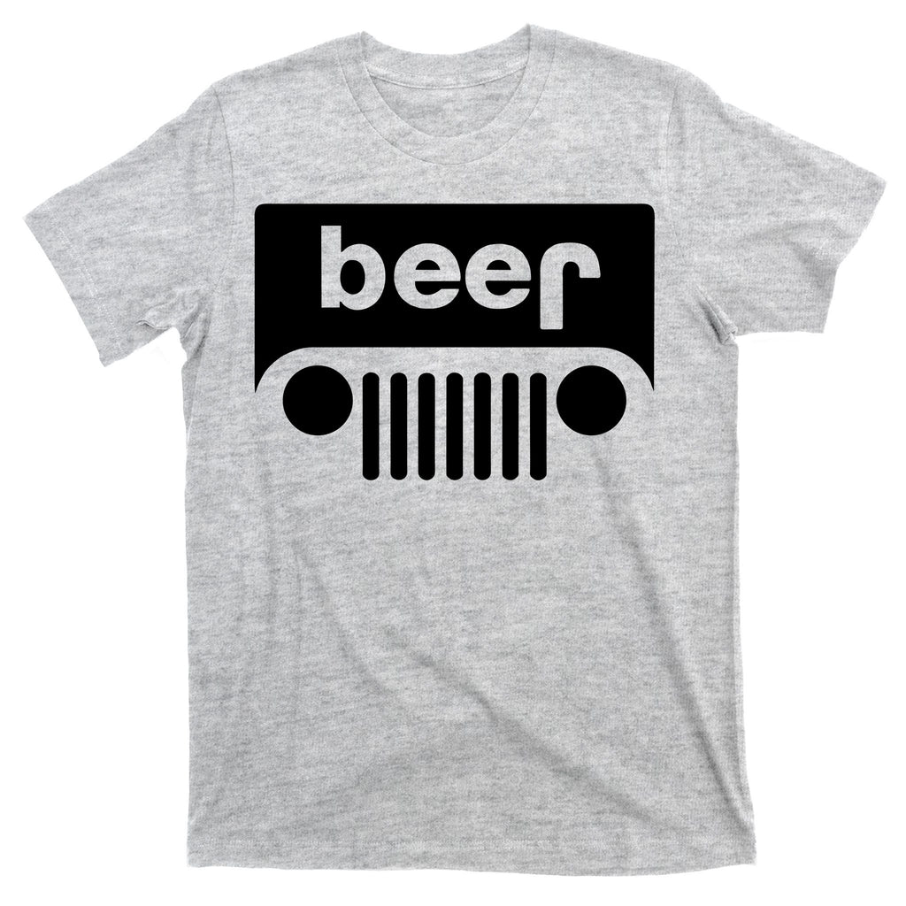 Adult Beer Funny Upside Down Logo T-Shirt