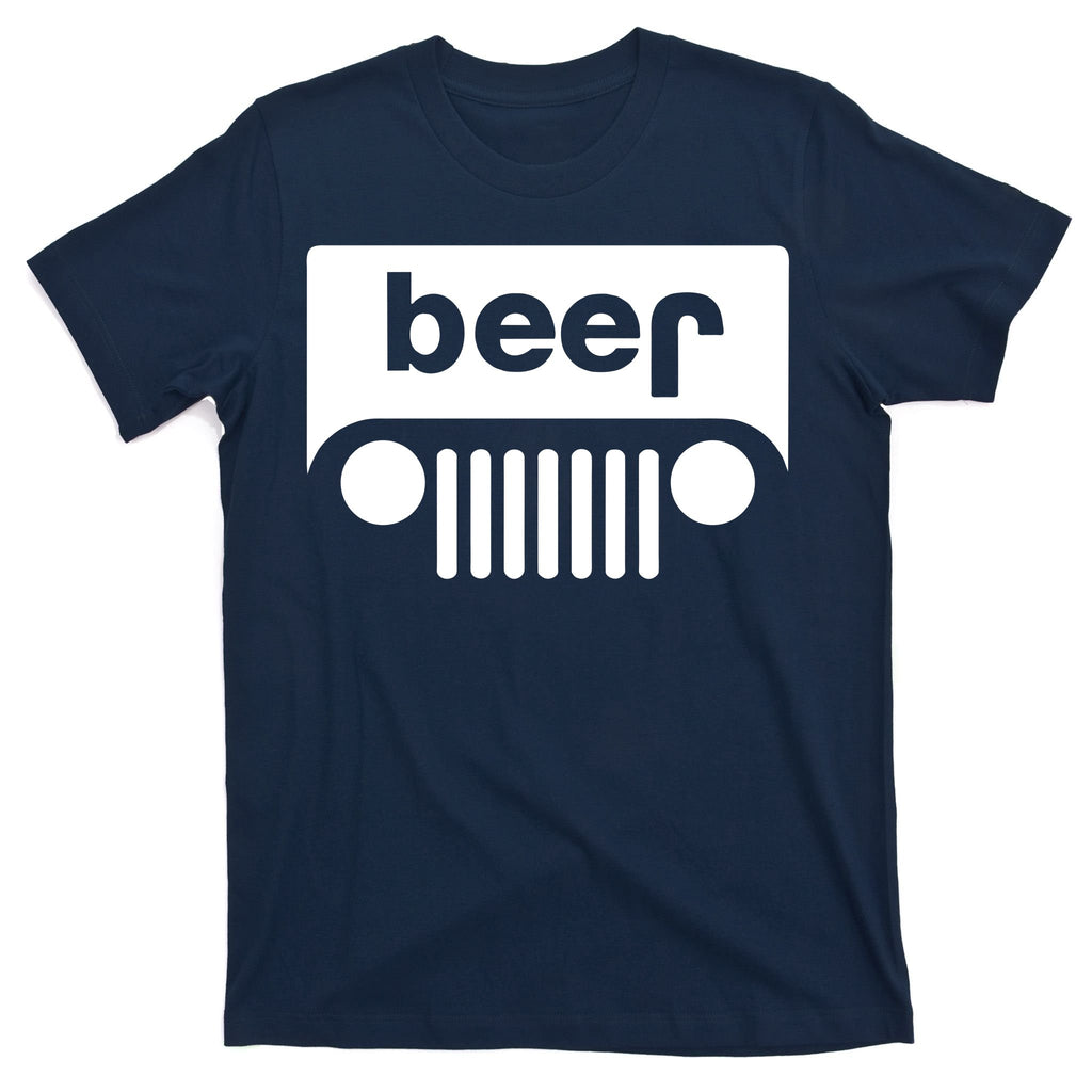 Adult Beer Funny Upside Down Logo T-Shirt