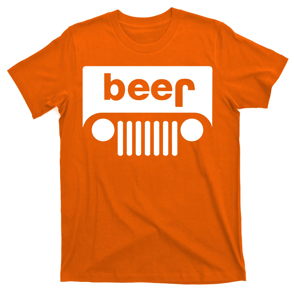 Adult Beer Funny Upside Down Logo T-Shirt