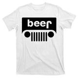 Adult Beer Funny Upside Down Logo T-Shirt
