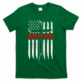 Man Of God Husband Dad Grandpa USA United States Flag Dad Father's Day T-Shirt