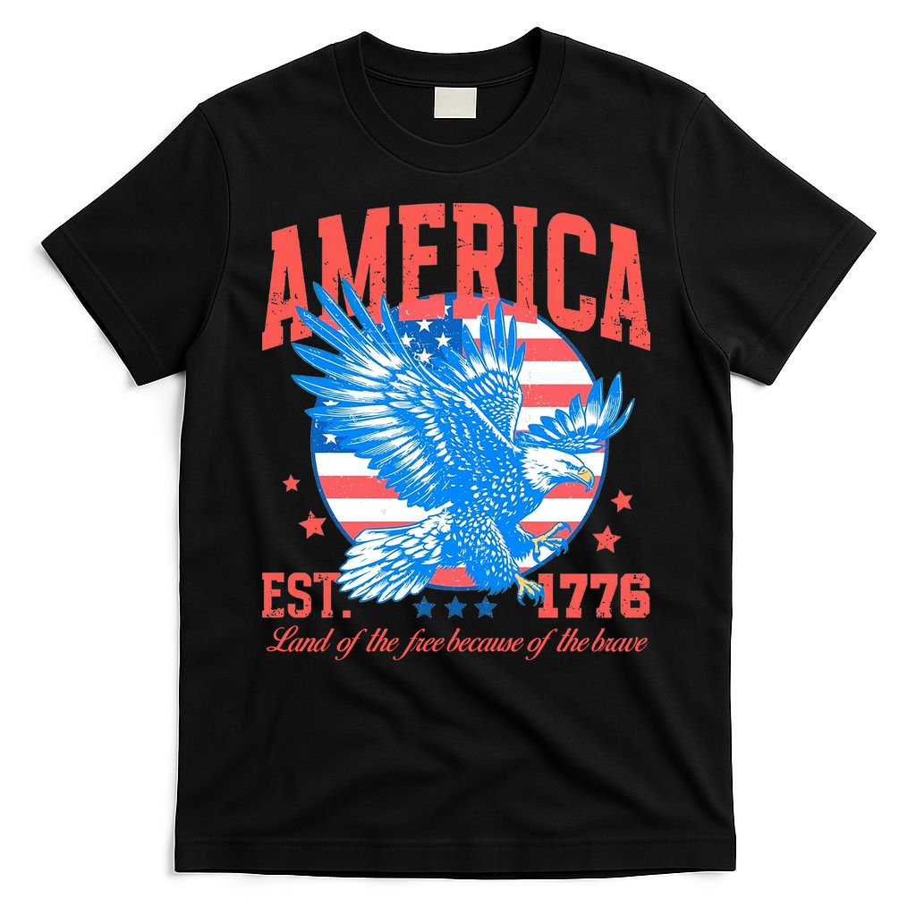 America Est 1776 Land Of The Free Because Of The Brave T-Shirt