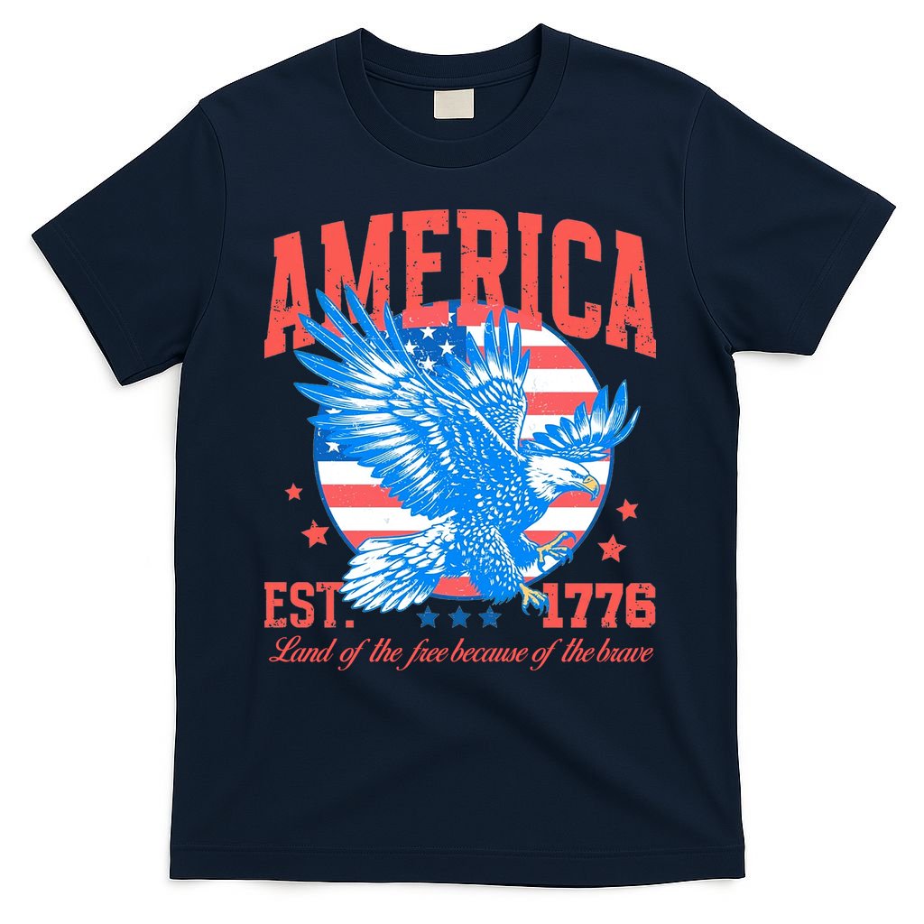 America Est 1776 Land Of The Free Because Of The Brave T-Shirt