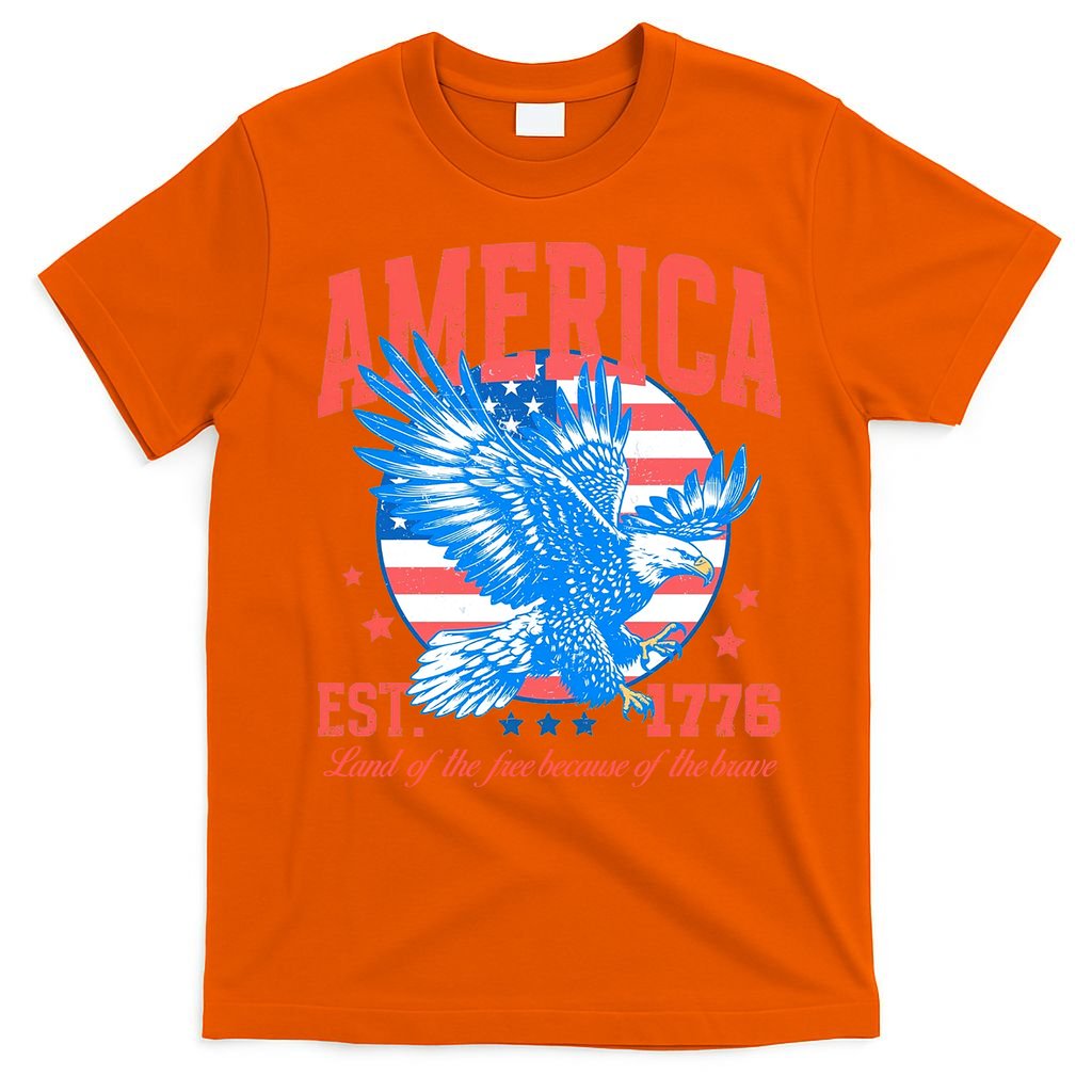America Est 1776 Land Of The Free Because Of The Brave T-Shirt
