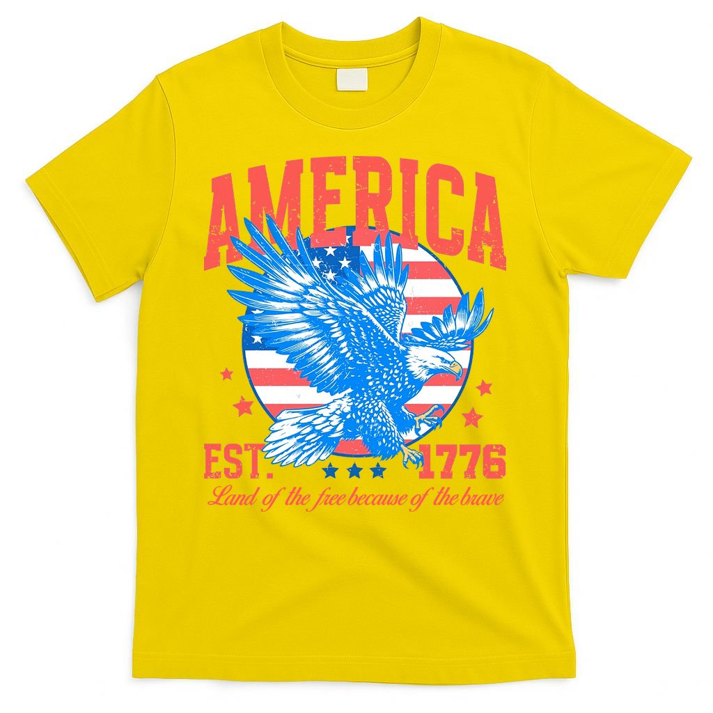 America Est 1776 Land Of The Free Because Of The Brave T-Shirt