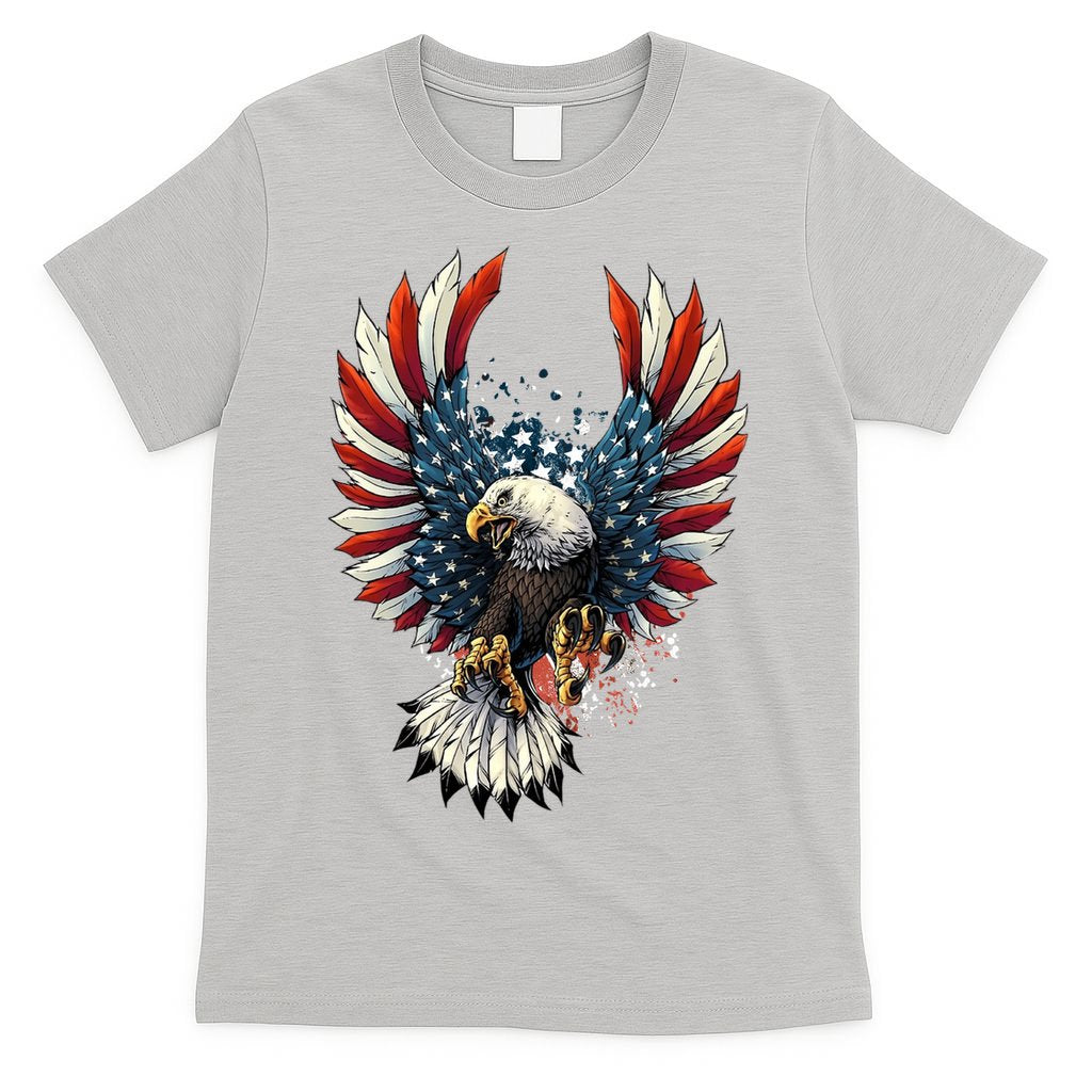 American Flag Bald Eagle 4th Of July USA Patriotic T-Shirt