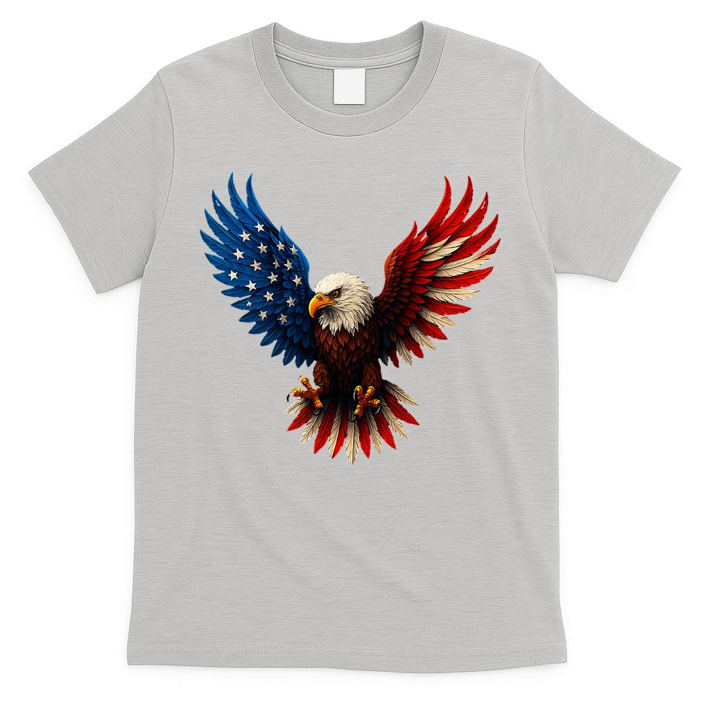 American Flag Bald Eagle Patriotic Eagle 4th Of July USA  T-Shirt