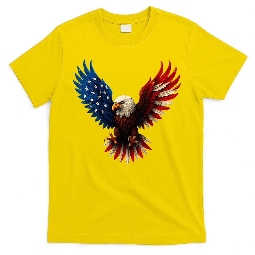 American Flag Bald Eagle Patriotic Eagle 4th Of July USA  T-Shirt