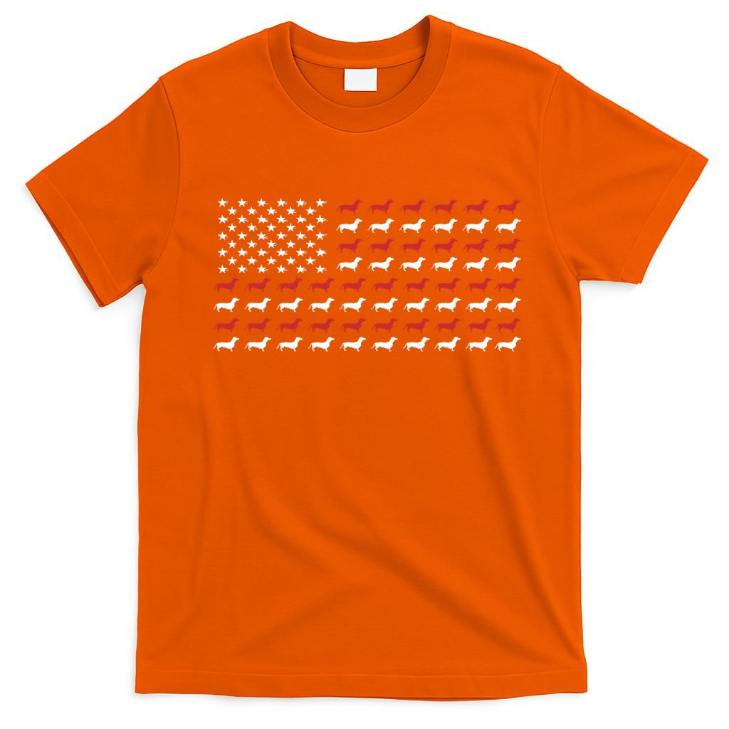 American Flag Dachshund Patriotic Dachshund  T-Shirt