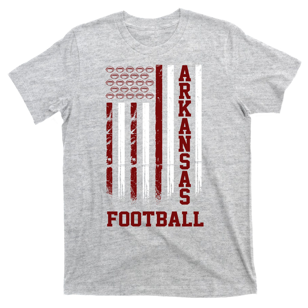 Arkansas Football Fan American Flag T-Shirt