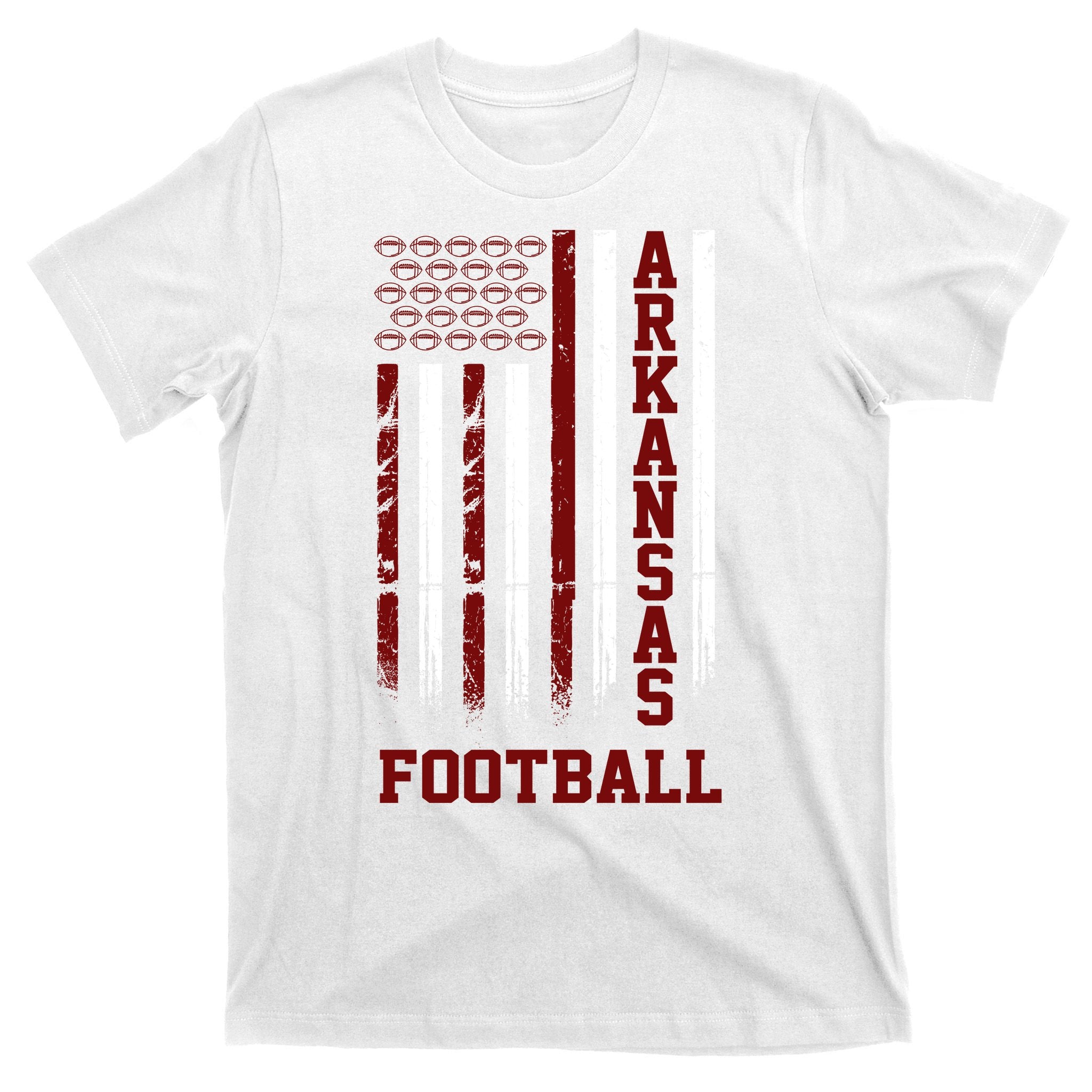 Arkansas Football Fan American Flag T-Shirt