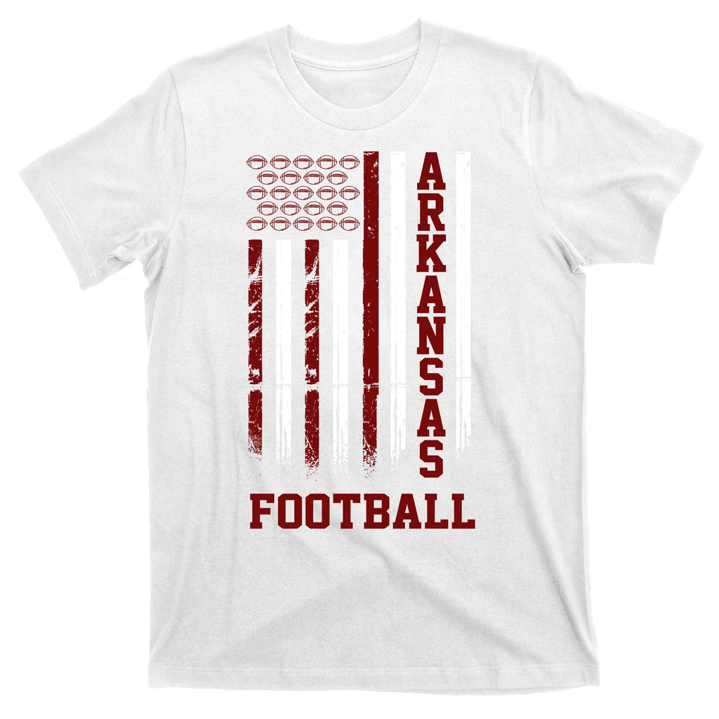 Arkansas Football Fan American Flag T-Shirt