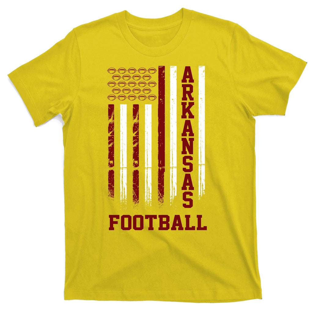 Arkansas Football Fan American Flag T-Shirt