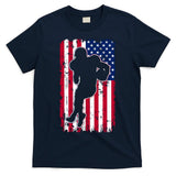 American Football Player Distressed USA Flag T-Shirt