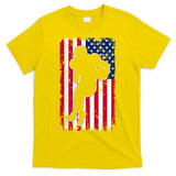 American Football Player Distressed USA Flag T-Shirt