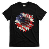 American Flag Sunflower 4th Of July T-Shirt