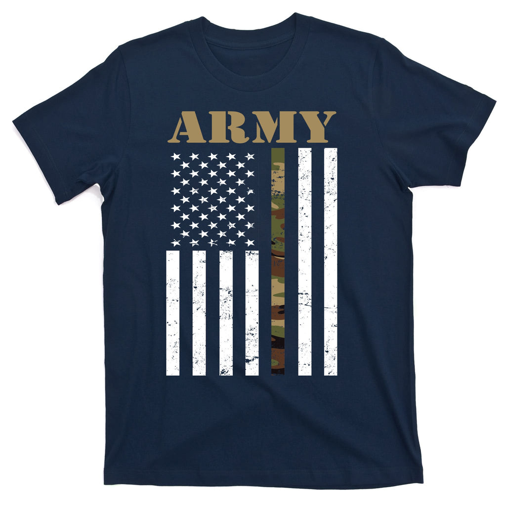 Army Flag Thin Camo Line T-Shirt