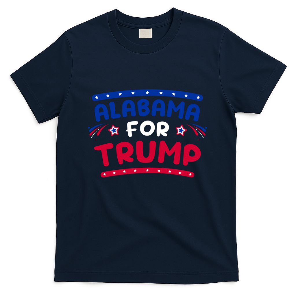 Alabama For Trump Fireworks 4th Of July Cool Gift T-Shirt