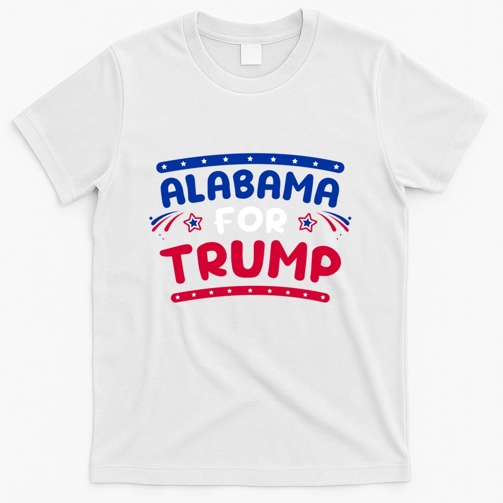 Alabama For Trump Fireworks 4th Of July Cool Gift T-Shirt