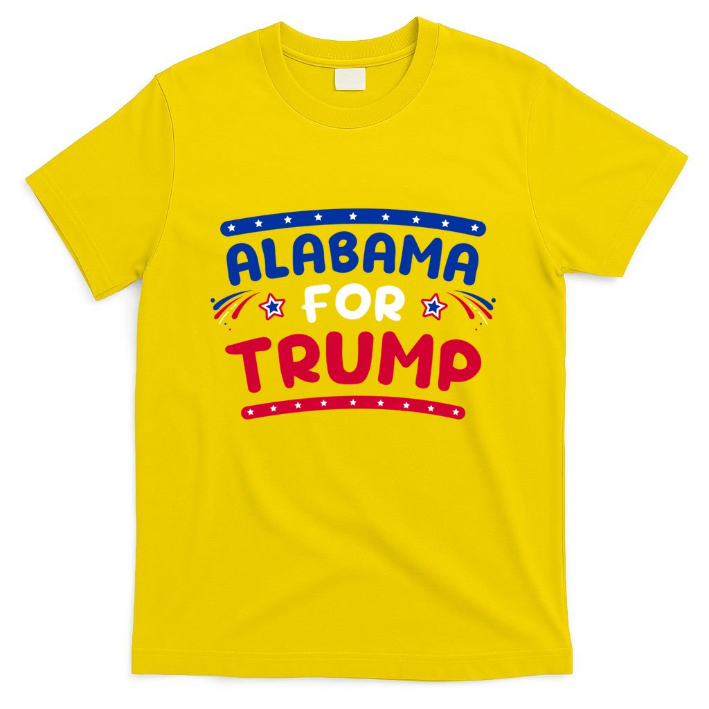 Alabama For Trump Fireworks 4th Of July Cool Gift T-Shirt
