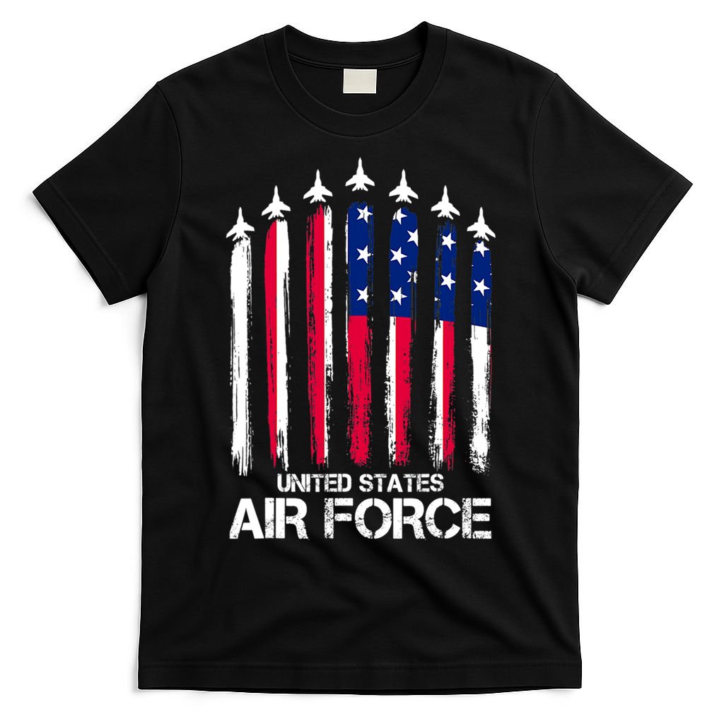 Air Force US Veterans 4th Of July American Flag T-Shirt