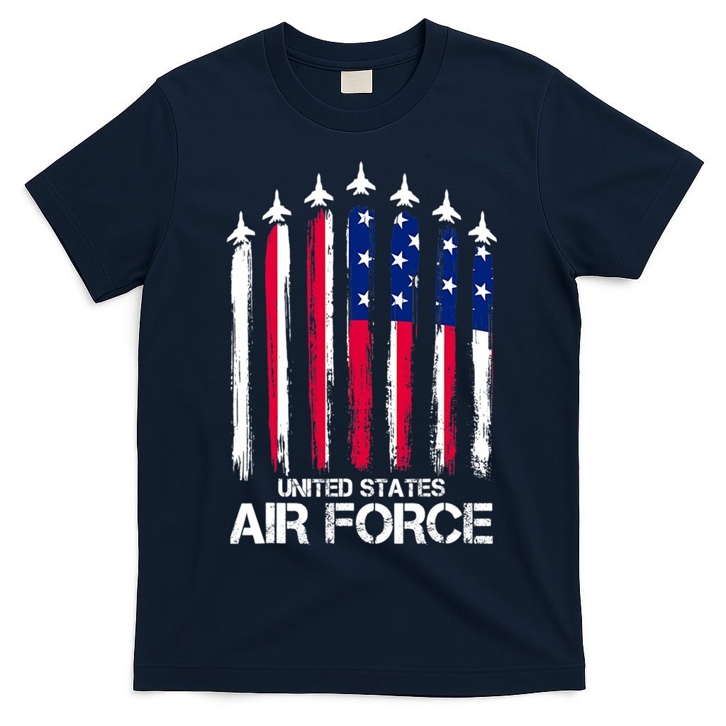 Air Force US Veterans 4th Of July American Flag T-Shirt