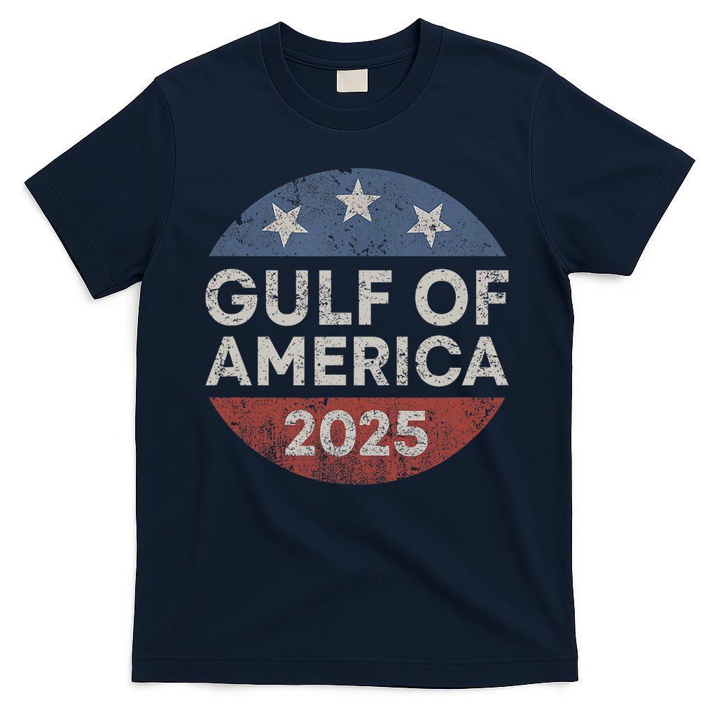 America Gulf Mexico Gulf Of Usa America 2025 Retro Button T-Shirt