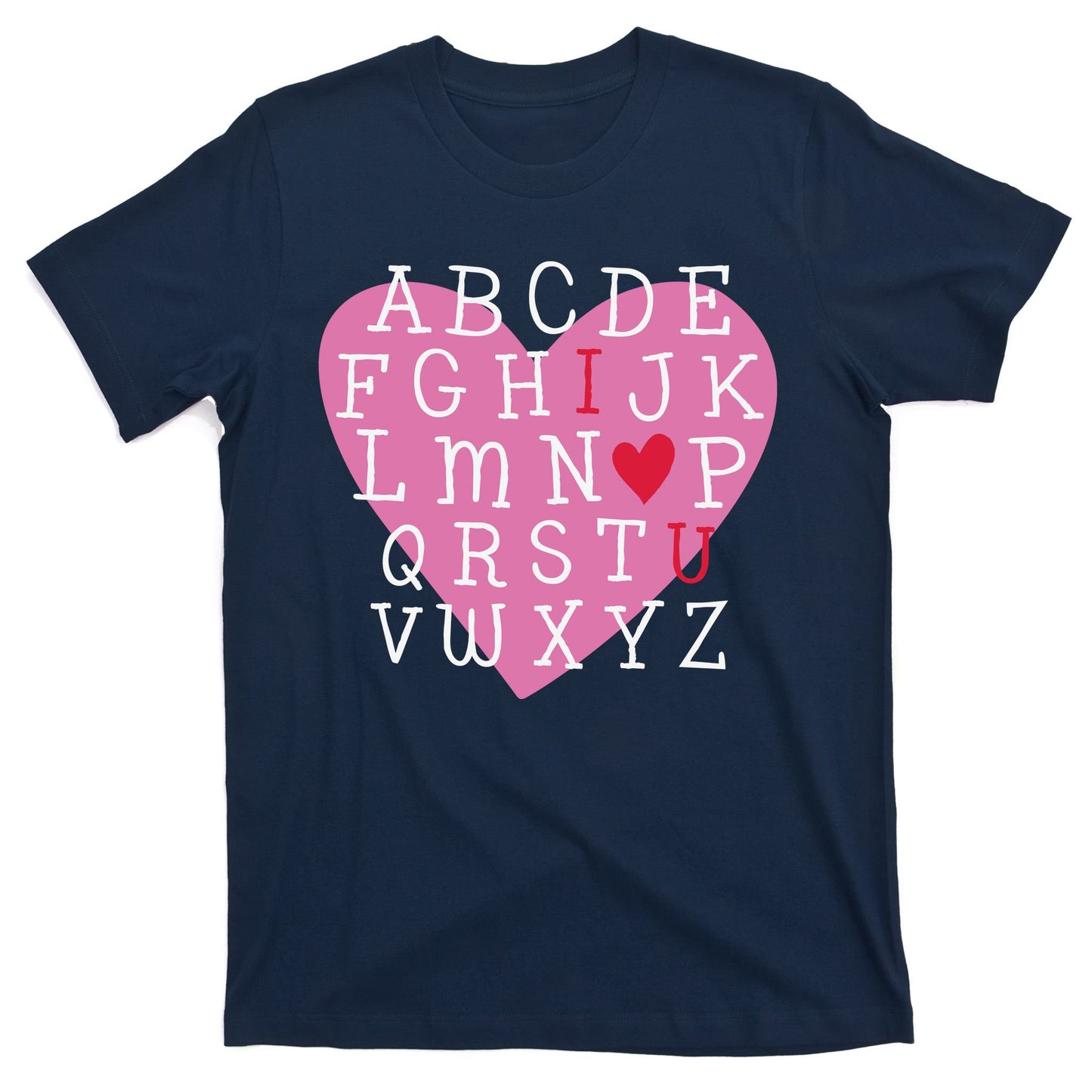 ABC I Love You Valentines Day Heart Gift T-Shirt