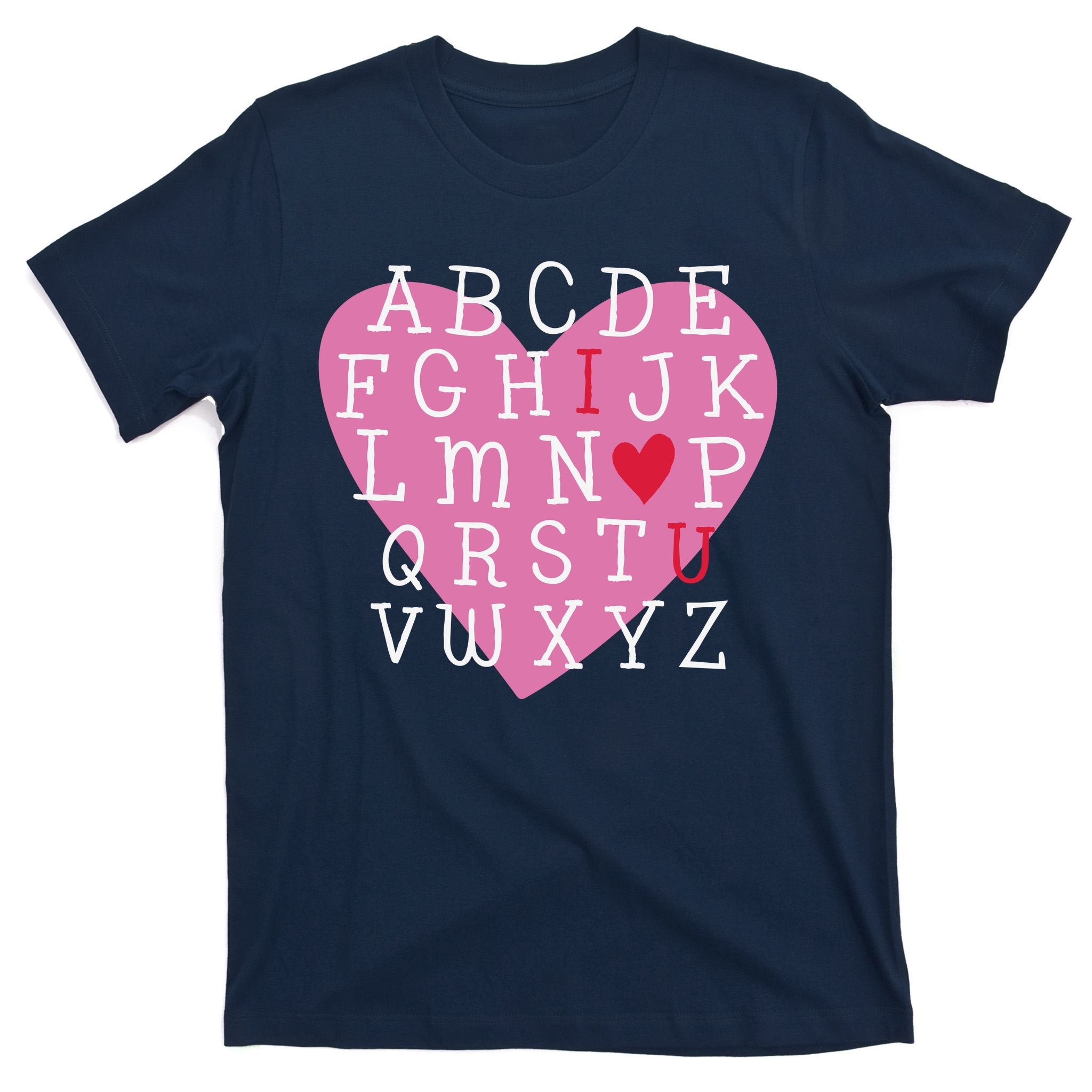 ABC I Love You Valentines Day Heart Gift T-Shirt
