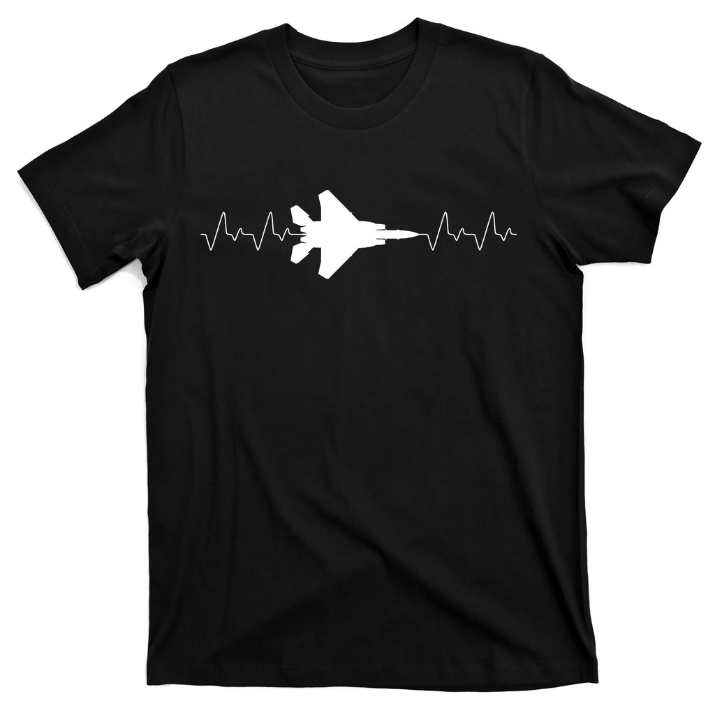 Airplane Pilot Air force Heartbeat T-Shirt