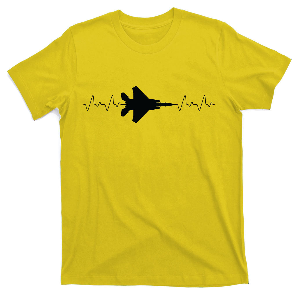 Airplane Pilot Air force Heartbeat T-Shirt