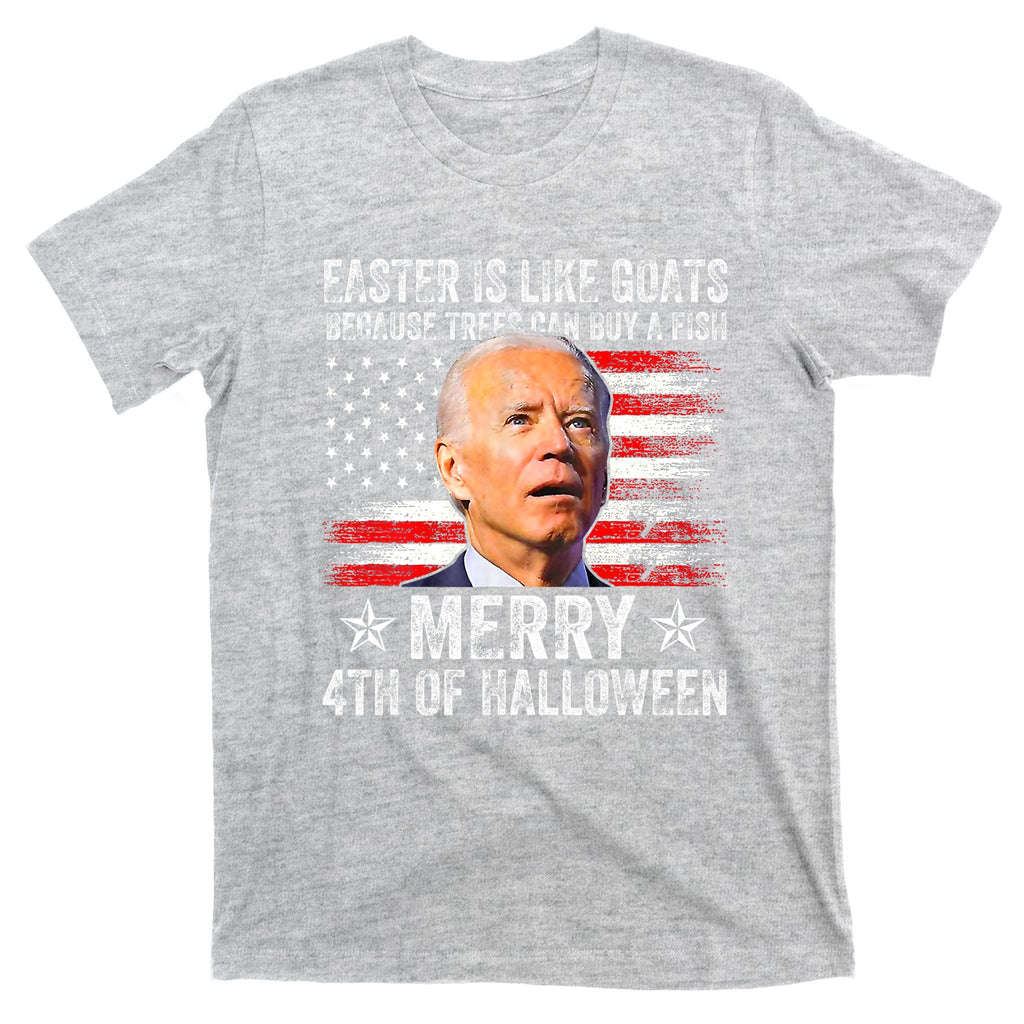 Anti Joe Biden Merry 4th Of Halloween 4th Of July T-Shirt